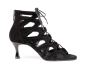 Preview: Damen Tanzschuhe PD804 NET Schwarz Nubuk - 5 cm Absatz  OUTDOORSOHLE - PortDance