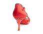 Preview: Damen Tanzschuhe PD800 NET Rot Satin - 5,5 cm Absatz - PortDance