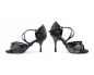 Preview: Damen Tanzschuhe PD801 PRO PREMIUM Schwarz Satin & Glitter - 5,5 cm Absatz - PortDance