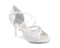 Preview: Damen Tanzschuhe PD801 PRO PREMIUM Weiß Satin & Glitter - 5,5 cm Absatz - PortDance