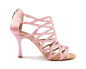 Preview: Damen Tanzschuhe PD803 PRO Pink Satin & Glitter - 7 cm Absatz - PortDance