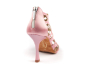Preview: Damen Tanzschuhe PD803 PRO Pink Satin & Glitter - 7 cm Absatz - PortDance