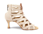 Preview: Damen Tanzschuhe PD804 NET Beige-Gold Snake - 5 cm Absatz - PortDance