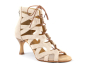 Preview: Damen Tanzschuhe PD804 NET Beige-Gold Snake - 5 cm Absatz - PortDance