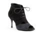 Preview: Damen Tanzschuhe PD809 Schwarz Leder & Nubukleder - 7,5 cm Absatz - PortDance