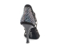 Preview: Damen Tanzschuhe PD814 Schwarz Nubuk mit Strasssteinen - 7 cm Absatz - PortDance