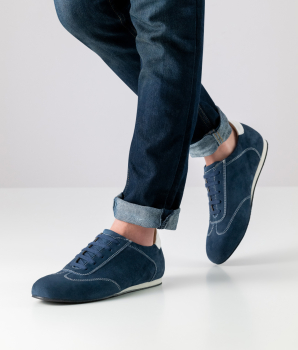 Herrentanzschuhe POSITANO denim/Nappa weiß 28062 - Werner Kern