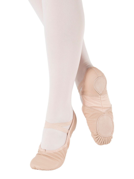 Profi-Ballettschläppchen BAE 11 - LEDER - geteilte Sohle