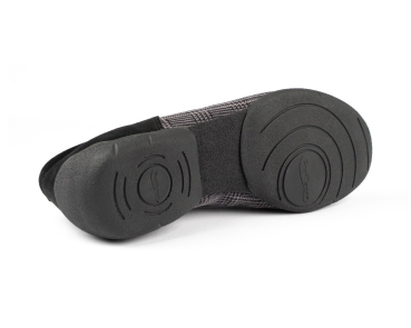 Tanzschuhe PD032 Schwarz-grau Nubuk mit Sneakersohle - PortDance