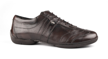 Herren Tanzsneaker PD PIETRO STREET BRAUN LEDER - PortDance - Gummisohle