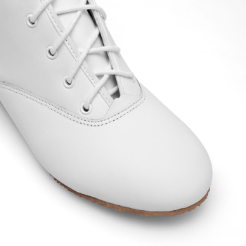 Traditions- Gardestiefel Leder - Rumpf 4150 - ganze Gummisohle - weiß