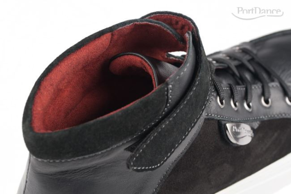 Dancesneaker PD HH 002 Leder / Nubuk mit Gummisohle Portdance